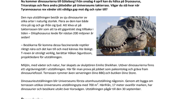 Dinosaurierna intar Universeum