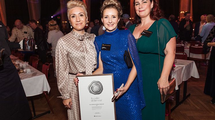 Ida Larsson and Amanda Thörnlund, Founders of Idaliv, received the Growth Rings in Silver for the global award Founder of the Year category Medium Size Companies at the Founders Awards Gala on September 19.