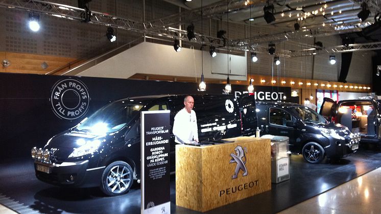 Peugeots breda transportbilsprogram på Nordbygg 