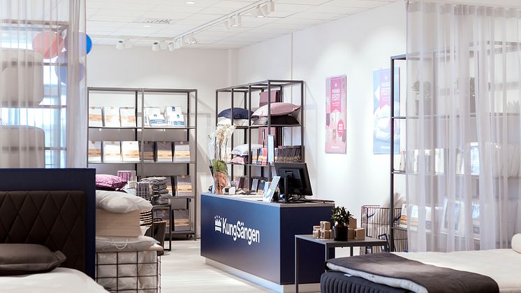 Butiken kommer att byggas enligt kedjans nya butikskoncept med en inspirerande förbutik och en lugn, avskild miljö för sängutprovning.