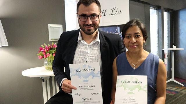 Alex och Tram på Mitt Livs Chans avslutningsceremoni i Stockholm