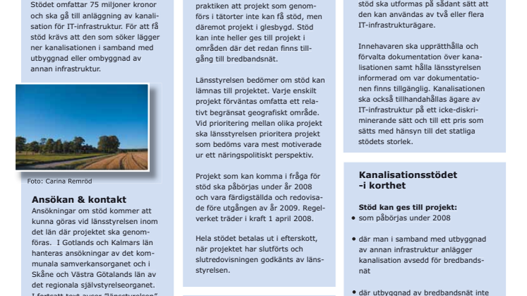 Nytt stöd till kanalisation för IT-infrastruktur
