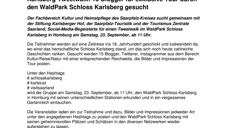 Presseinformation Tweetwalk 2017