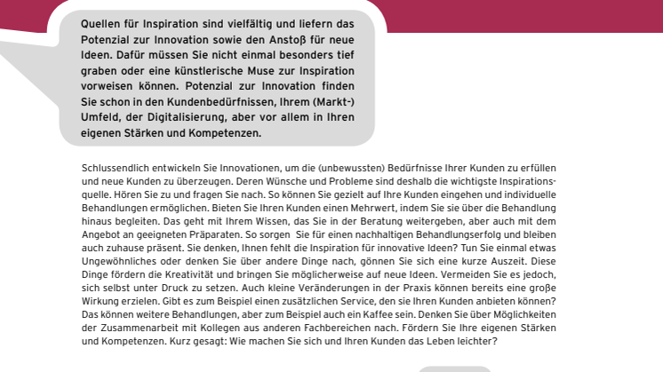Innovationspotenziale in der Fußpflegepraxis, Folge 3: Lust auf mehr! Identifizieren Sie Potenziale