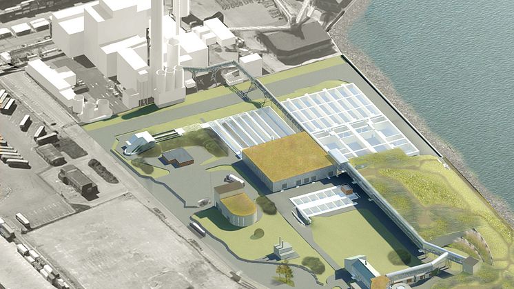 Så här planeras Öresundsverket se ut efter övertäckningen. Illustration: Fojab arkitekter.