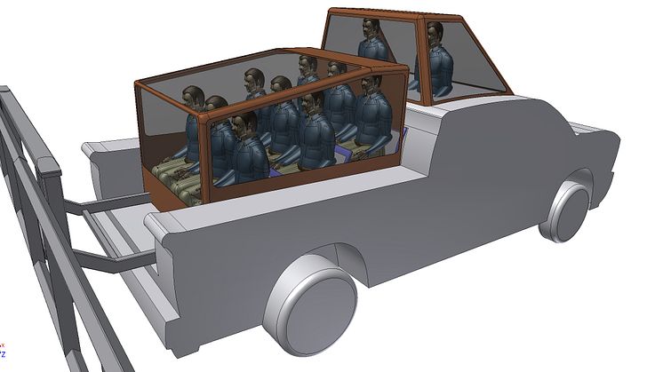 Illustration närbild bil snett bakifrån