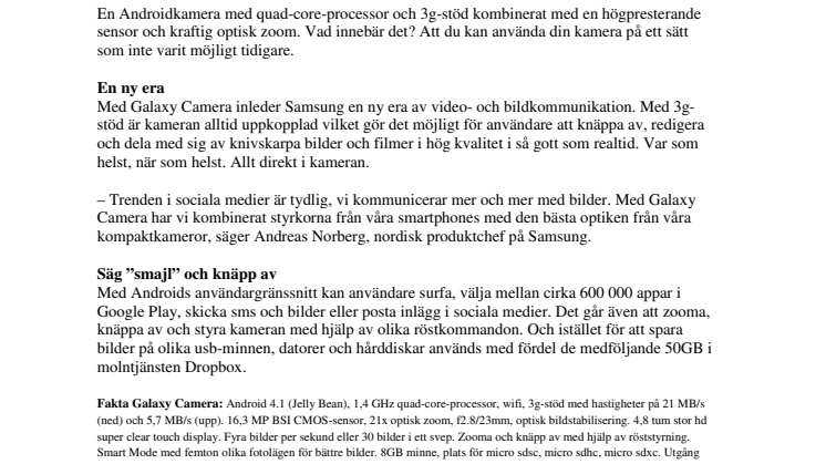 Dela bilder när det händer: Samsungs Androidkamera nu i butik