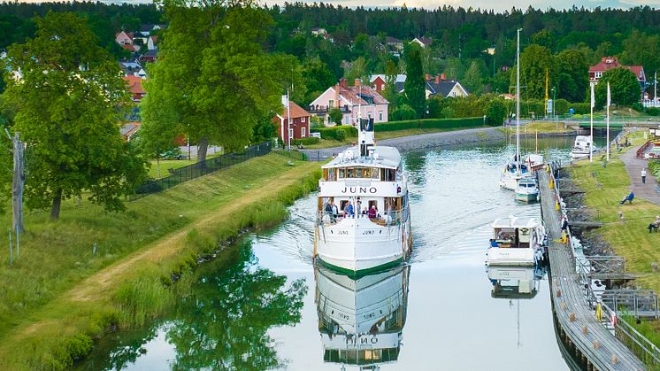Många utländska gäster på Göta kanal