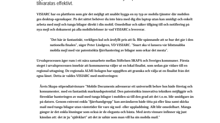 Pris till blixtrande snabb mobilmejl