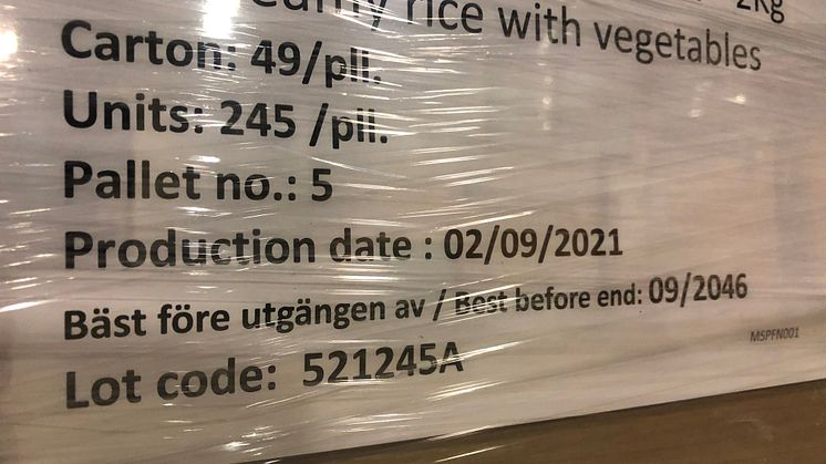 Pressinbjudan: Västerås stad har nu flest portioner lagrad krismat av alla kommuner i landet