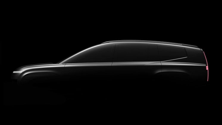 En av de første skissene av helt nye IONIQ 9. Foto: Hyundai Motor Company