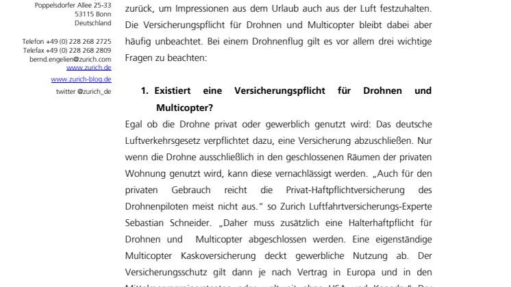 Drohnen: Nur gut versichert abheben