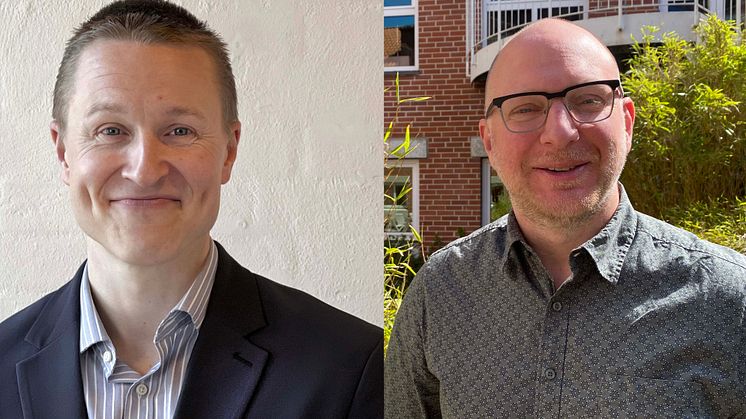 Näringslivschef Mattias Benetti Johansson och Andreas Meimermondt, förvaltningschef samhällsbyggnads, kultur- och folkhälsoförvaltningen i Laholms kommun.