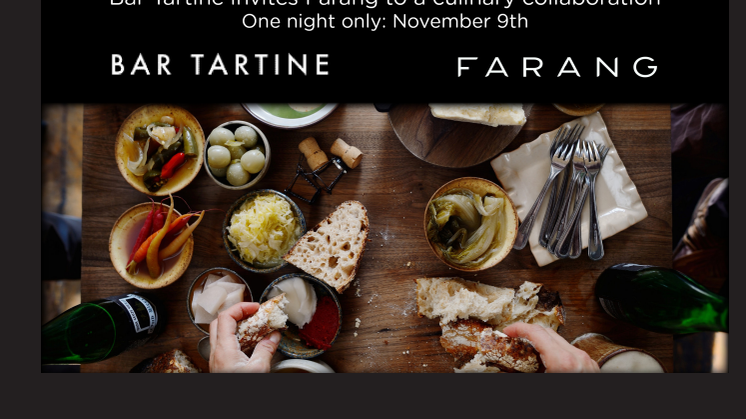 Farang gästar Bar Tartine i San Fransisco 9 november.