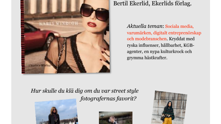 Inbjudan till presentation av boken Fashionabla varumärken och passionerade entreprenörer