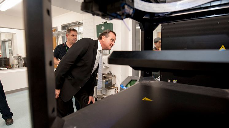 Adam Serfontein is given a tour of Northumbria University's latest STEM facilties