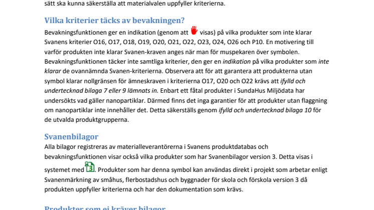 Ny funktion i SundaHus Miljödata ger stöd vid Svanenmärkning av hus