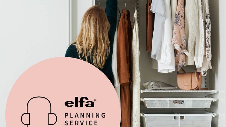 Elfa hjälper till att planera, rita, mäta upp och montera förvaring.