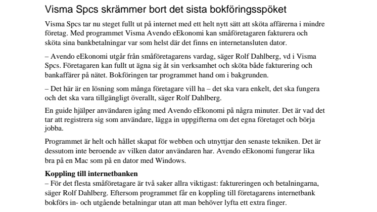 Visma Spcs skrämmer bort det sista bokföringsspöket