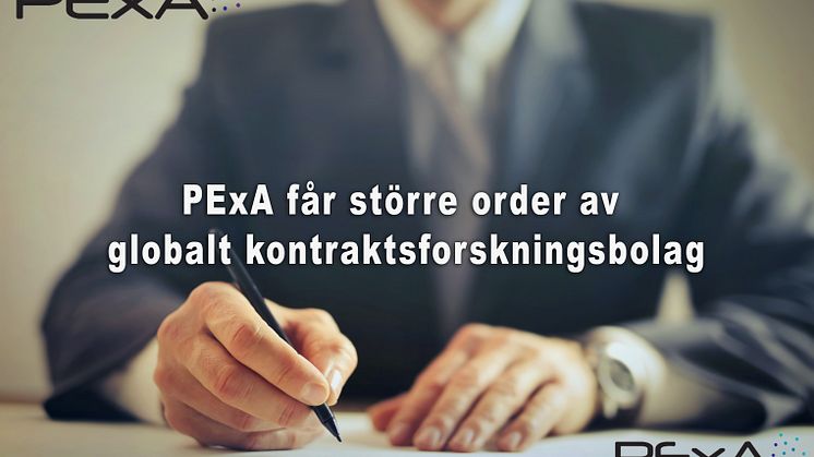 PExA får större order av globalt kontraktsforskningsbolag