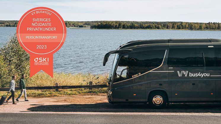 Vy bus4you fick bäst betyg inom persontransportbranschen. 