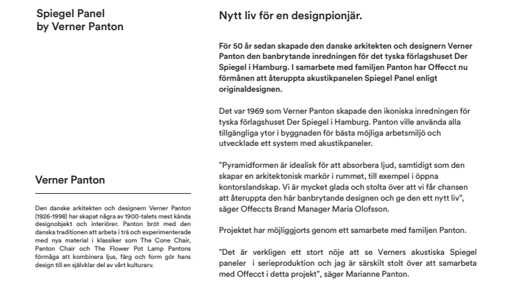 Offecct Press release Spiegel Panel by Verner Panton_SE