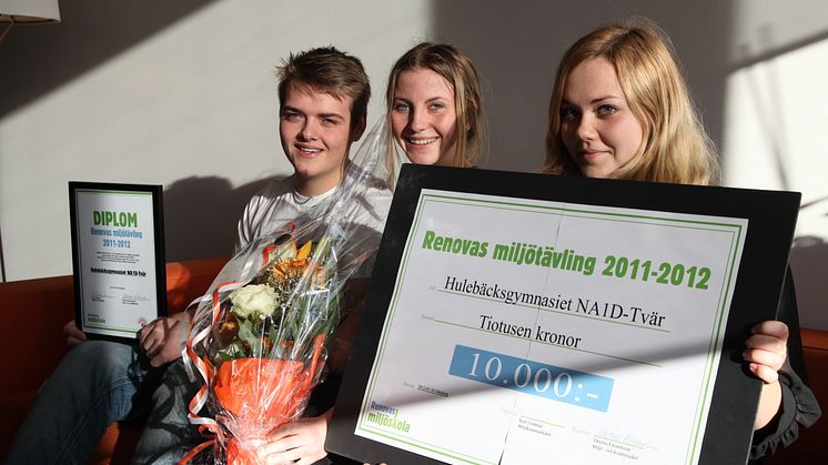 Miljöpris till Hulebäckselever