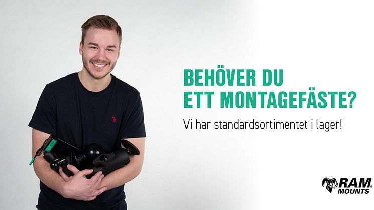 RAM MOUNTS - BRA STANDARDSORTIMENT I LAGER