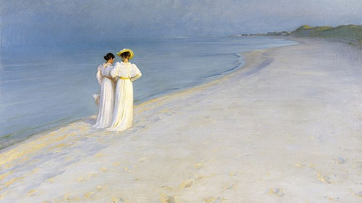 P.S. Krøyer, Sommarafton på Skagen Sønderstrand, 1893. Foto: Skagens Museum