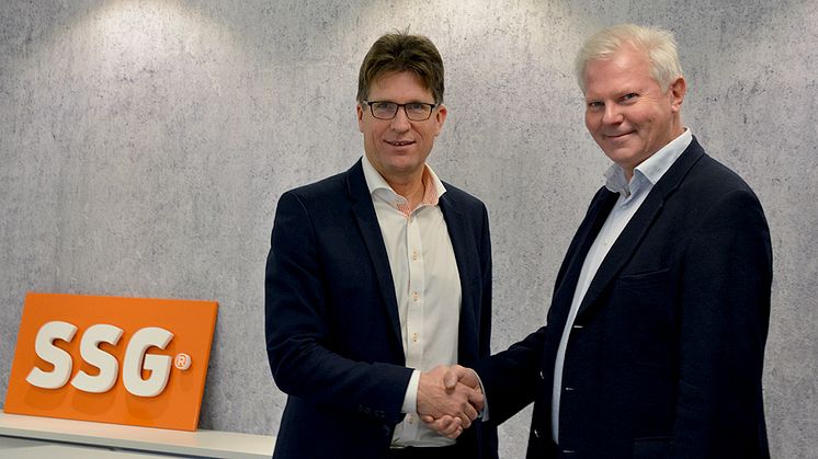 SSGs VD Mats Jakobsson tillsammans med Teknikutbildarnas VD Lennart Bölin.