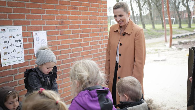 ​Statsministerbesøg hos dagtilbuddet Aavangen i forbindelse med Velfærdsaftalen