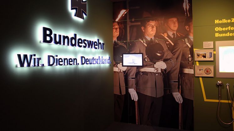 Ausstellungsraum zur Bundeswehr heute
