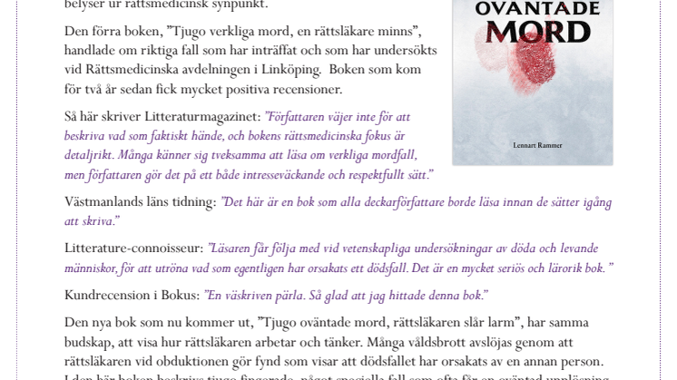 Ny bok med tjugo spännande och oväntade kriminalnoveller ! 