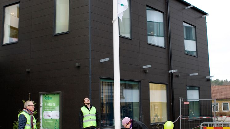 Invigning av hus och huvudkontor på Råda torg i Mölnlycke