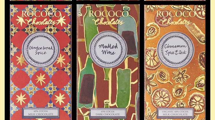 Ny ekologisk glögg- och pepparkakschoklad från Rococo Chocolates