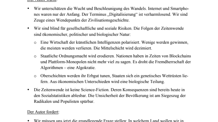 Thesenpapier Zukunftsblind