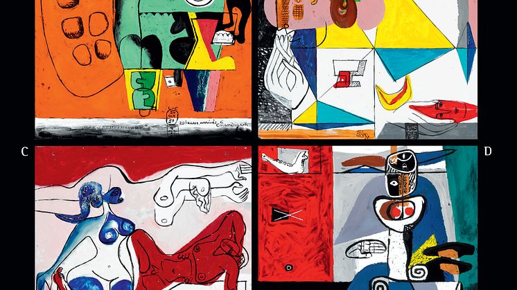 De fire emaljemalerier af Le Corbusier