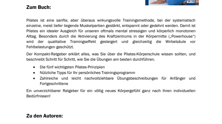 Waschzettel Pilates Übungen
