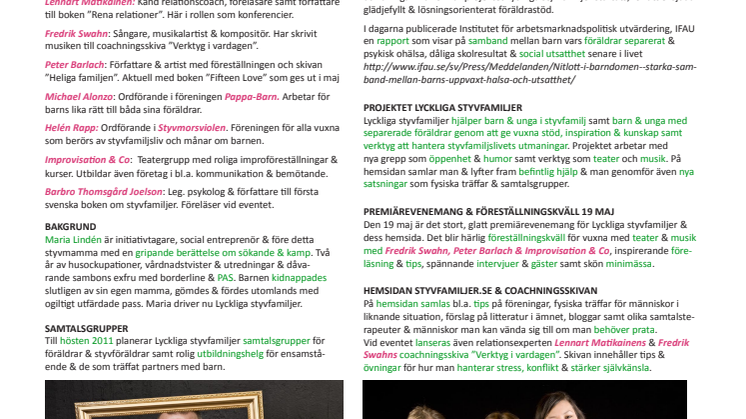 Premiär för projektet som hjälper barn & unga i styvfamilj genom glädjefyllt föräldrastöd