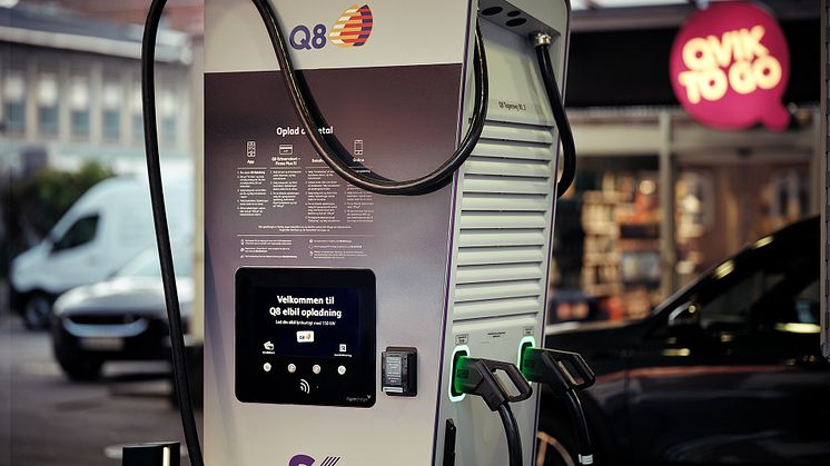 Flere muligheder til kunderne: Q8 åbner lynladere i Viby J 