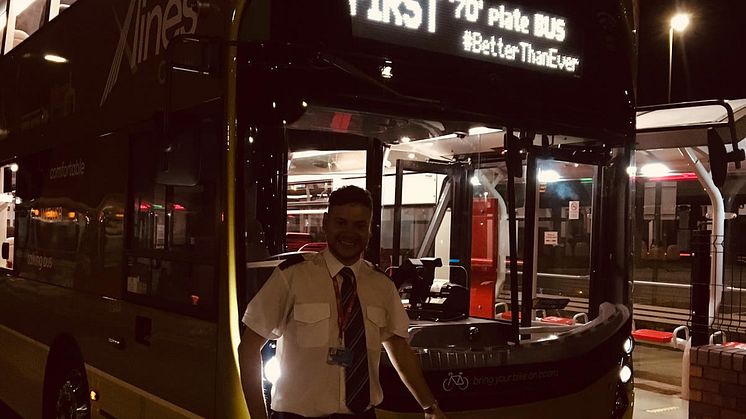 The bus was driven in service by Go North East's managing director Martijn Gilbert