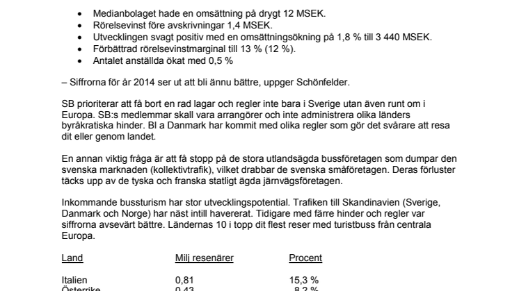 Tillväxt och fler anställda hos svenska bussresearrangörer