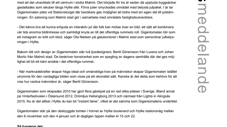 Instant fame - årets jultema i Hyllie
