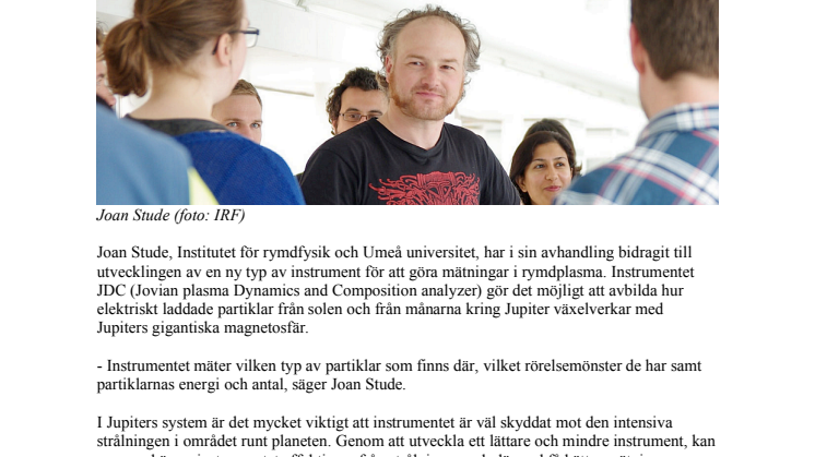 Strålning ett stort problem för instrumentet som ska göra mätningar i rymden runt Jupiter