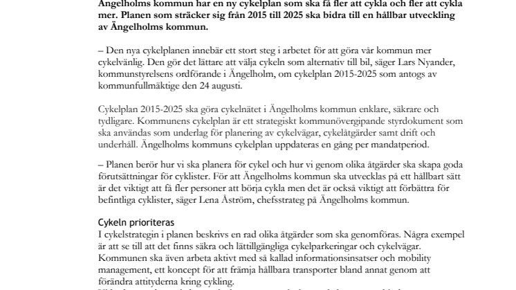 Ny cykelplan ska få fler att cykla mer