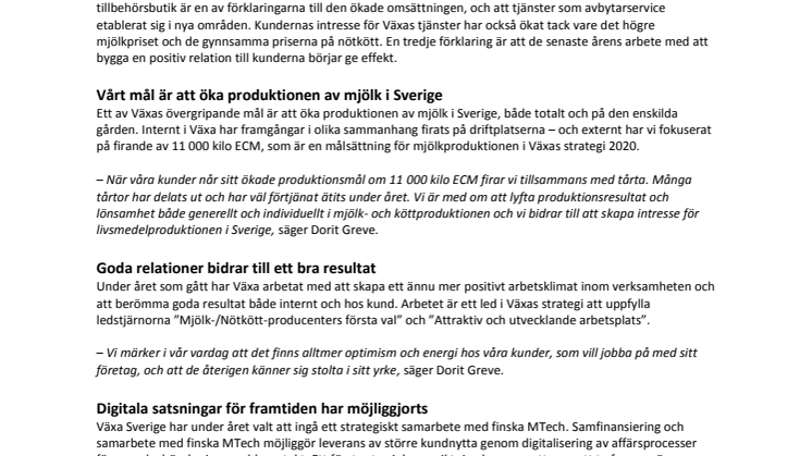 Goda relationer ger positivt resultat för tredje året i rad 