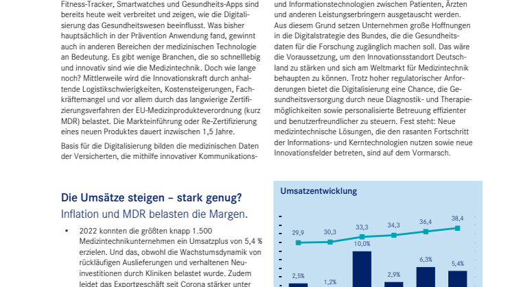Two-Pager: Digitalisierung in der Medizintechnik