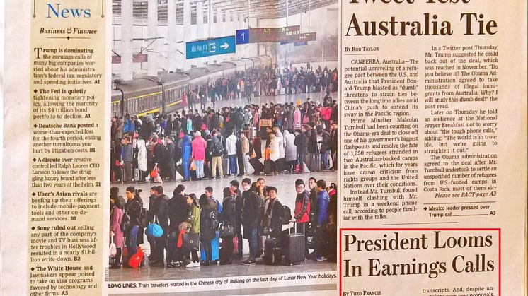A snapshot of my crumpled copy of the WSJ story, which is the subject of this blog post