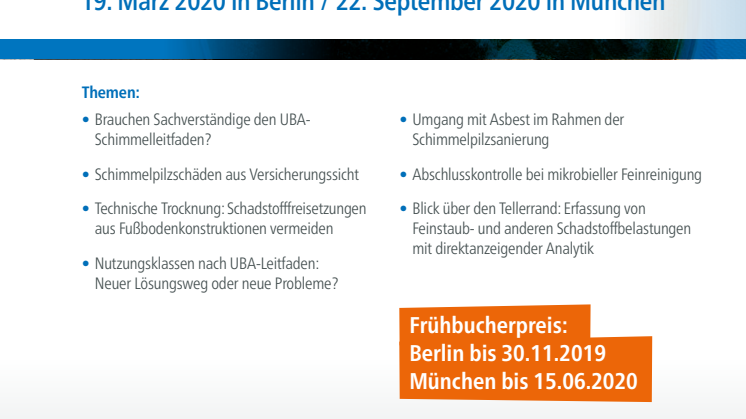 Flyer Schimmelpilzkonferenz 2020