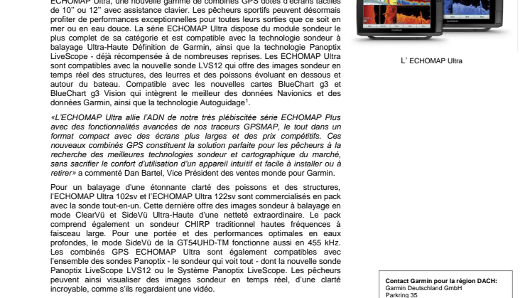 ECHOMAP Ultra : les nouveaux combinés GPS Garmin avec écrans larges et technologie Panoptix LiveScope embarquée.
